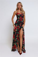 Riviera Sunset Maxi Dress Black