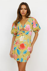Day Party Mini Dress Mustard