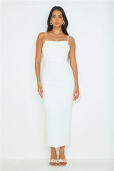 Pretty Bow Maxi Dress White