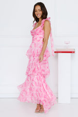 Petals In The Wind Maxi Dress Pink