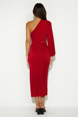 Honey Lover Midi Dress Red