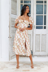 Find Me At Brunch Midi Dress White