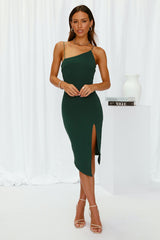 Outta Cash Midi Dress Dark Green