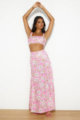 Dancing Under The Glow Crop Top Pink